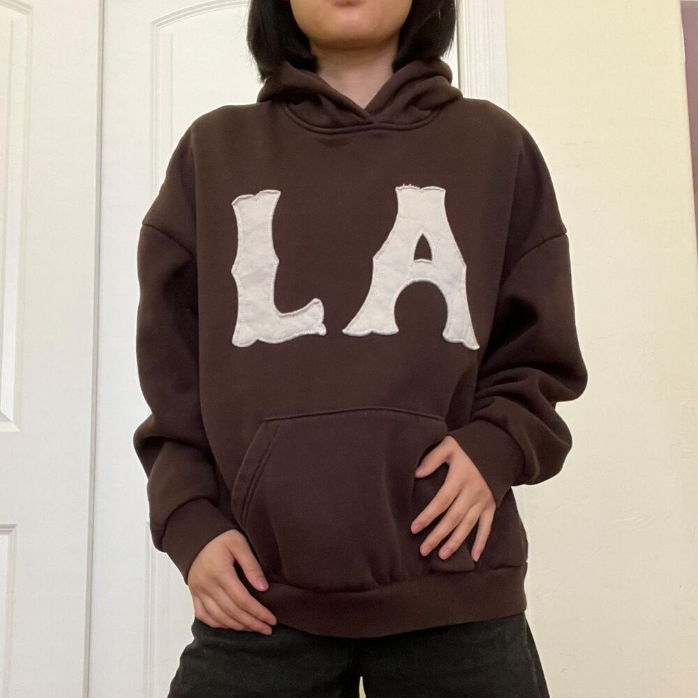 Pacsun Brown LA Hoodie Cozy Casual M